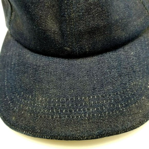 Xhilaration Plain Dark Denim Casual Sports Hat Cap Strapback Blue - Picture 2 of 6